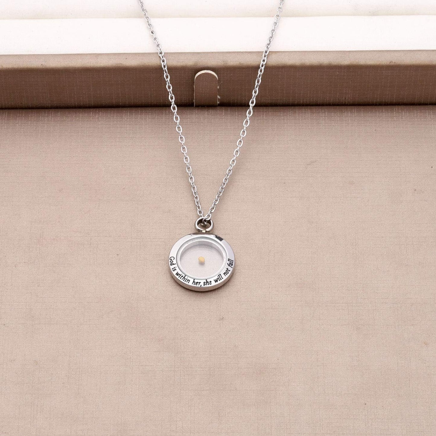 Christian Gift Mustard Seed Necklace Inspirational Religious Bible Verse Jewelry Gift for Woman Girls