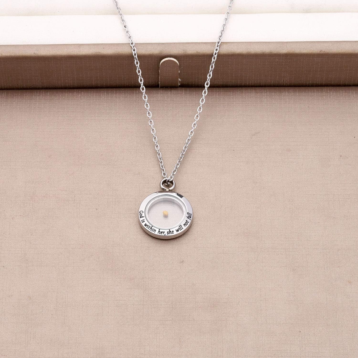 Christian Gift Mustard Seed Necklace Inspirational Religious Bible Verse Jewelry Gift for Woman Girls