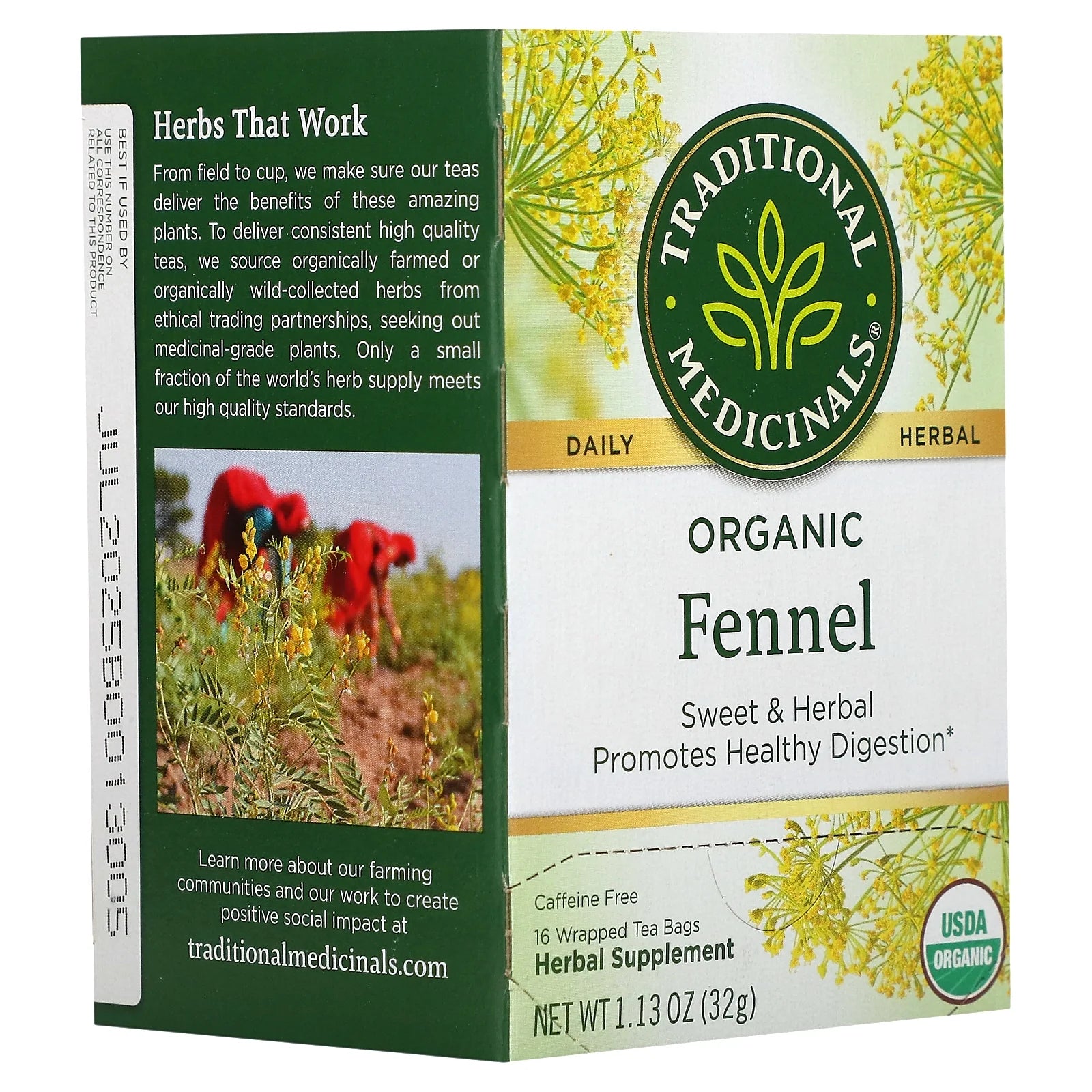 Organic Herbal Tea Fennel, 16 Bags