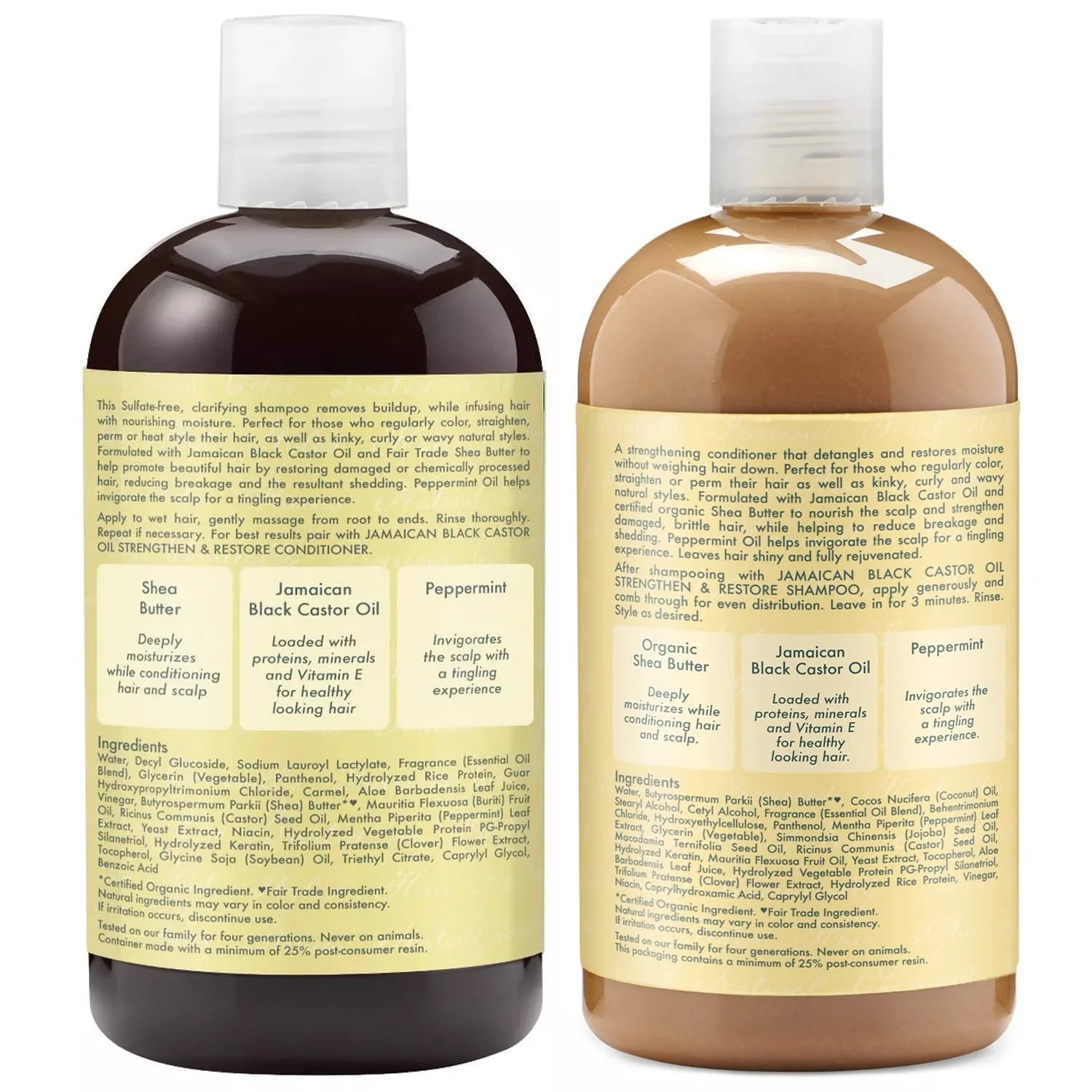 Strengthen Jamaican Black Castor Oil Set Shampoo Conditioner