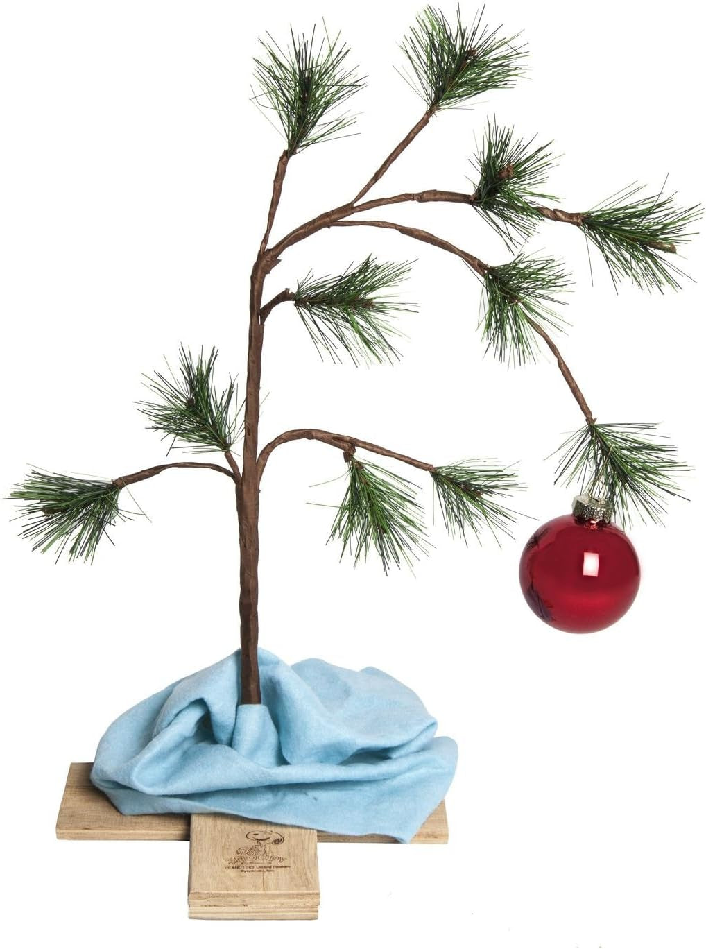 24" Charlie Brown Christmas Tree with Linus' Blanket Classic Holiday Decor