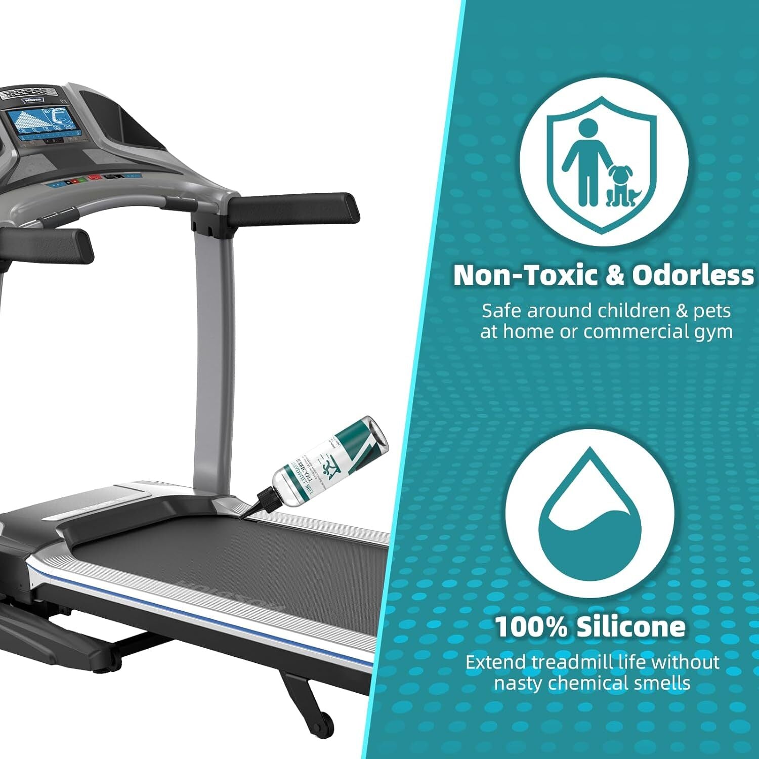 Treadmill Belt Lubricant, 8.4 Ounce 100% Silicone Treadmill Lube