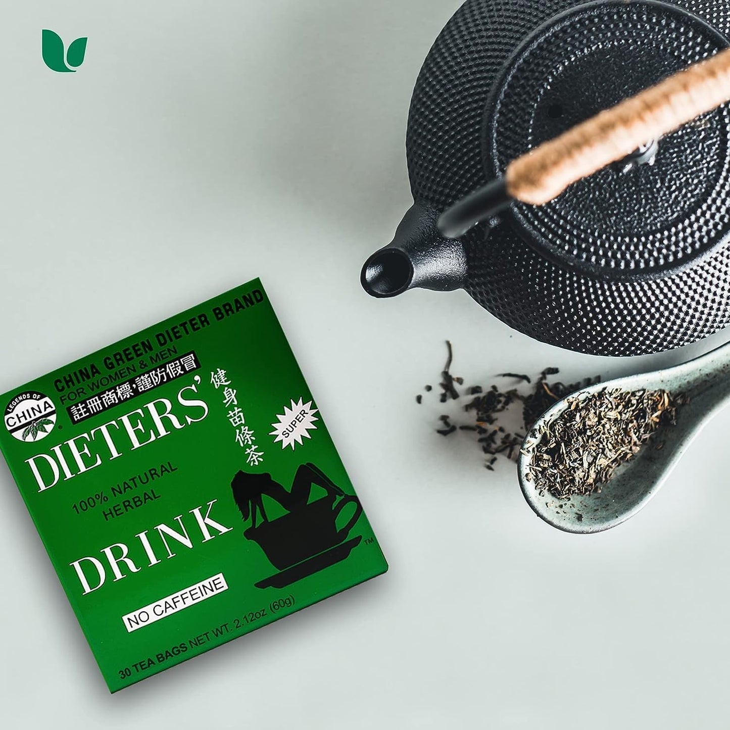 Caffeine Free Herbal Tea with Lemon Flavor 30 Count Natural Laxative Senna