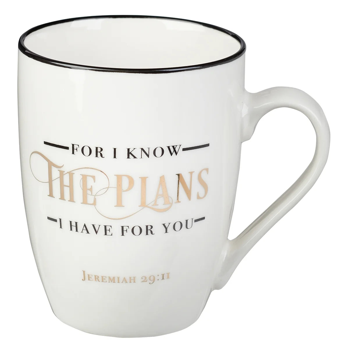 I Know the Plans Jeremiah 29:11 Ceramic Christian Coffee Mug for Women and Men - Inspirational Coffee Cup and Christian Gifts, 12Oz
