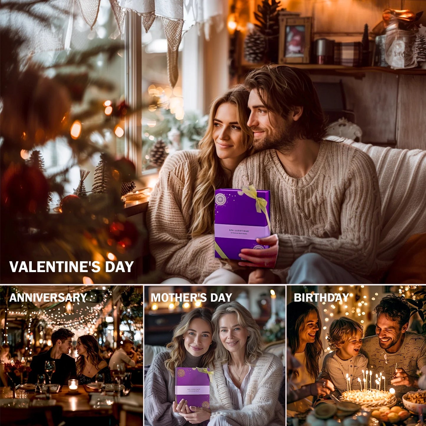 Bath Bombs Gift Set for Women - 12 Pcs Handmade Bubble Bombs, 12 X 3.12Oz Relaxing Fizzies Shower Birthday Holiday Mothers Day Gifts for Her