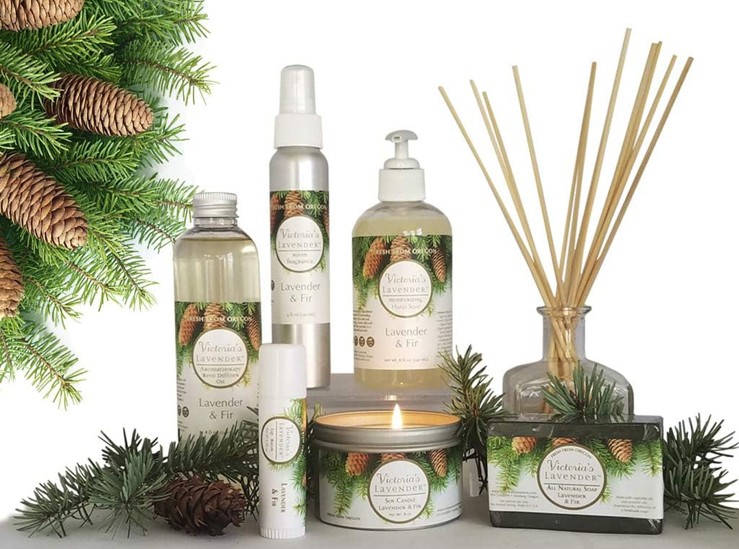 Fir & Lavender Essential Oil Reed Diffuser Refill — Natural Aromatherapy Essential Oil for Reed Diffusers — Made in USA, Home & SPA by  — up to 1 Year Supply, 8Oz