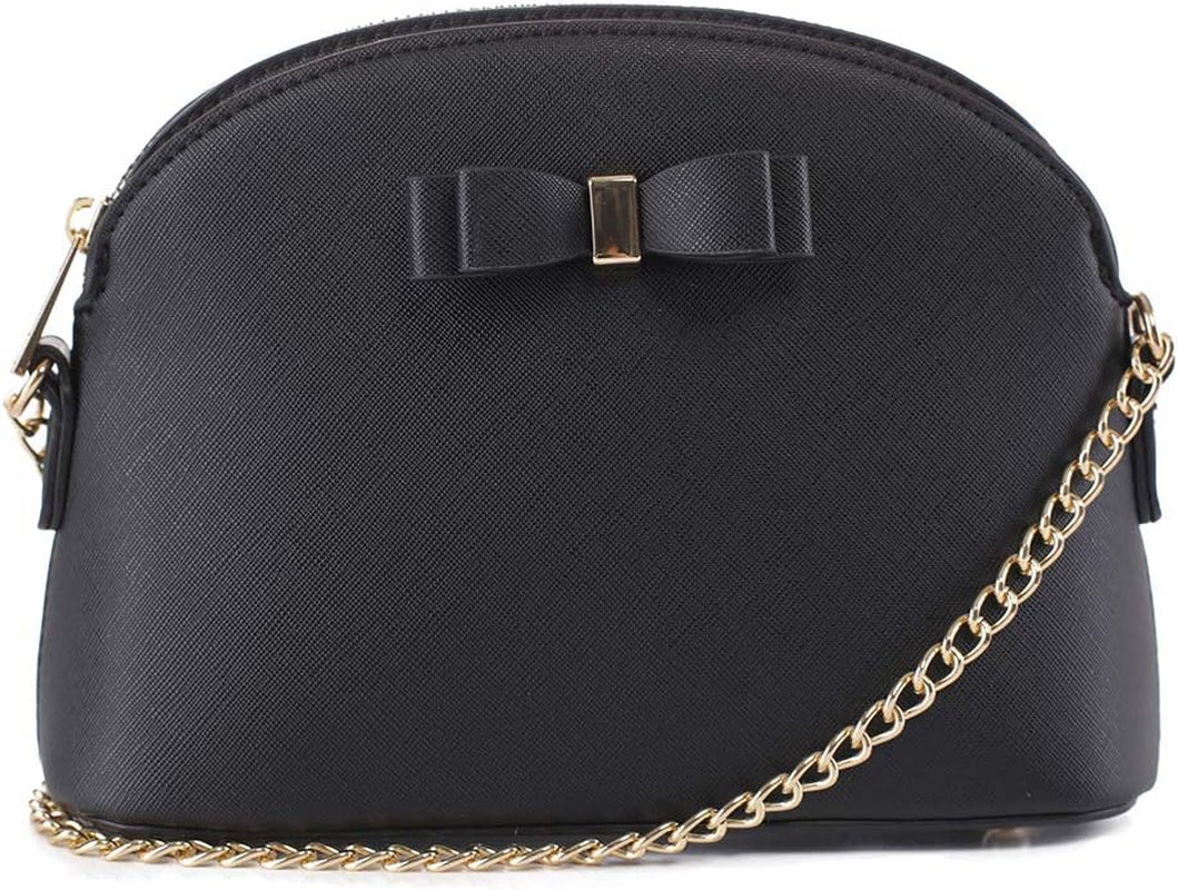 Small Cute Faux Leather Dome Series Crossbody Bags Shoulder Bag Purse Handbags for Women