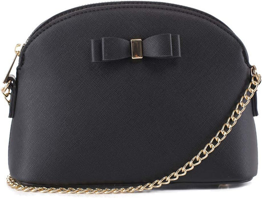 Small Cute Faux Leather Dome Series Crossbody Bags Shoulder Bag Purse Handbags for Women