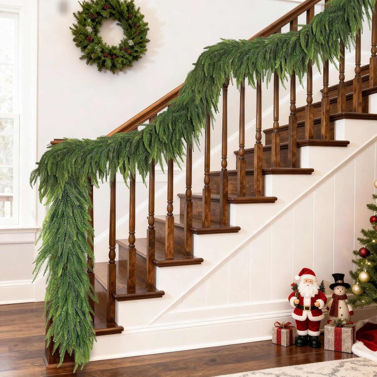 5FT Artificial Norfolk Pine Garland for Holiday Decor - Indoor/Outdoor Use