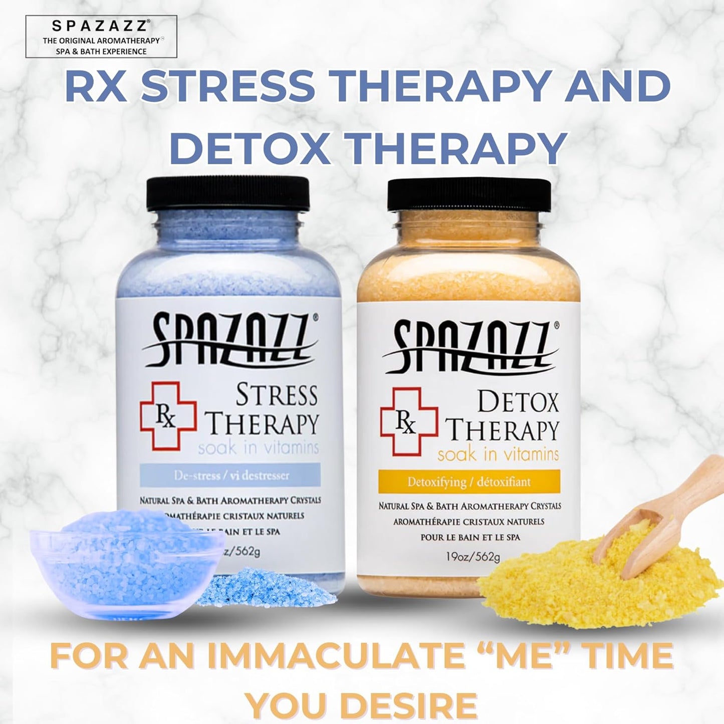 Aromatherapy Spa and Bath Crystals 2Pk - Detox/Stress Therapy