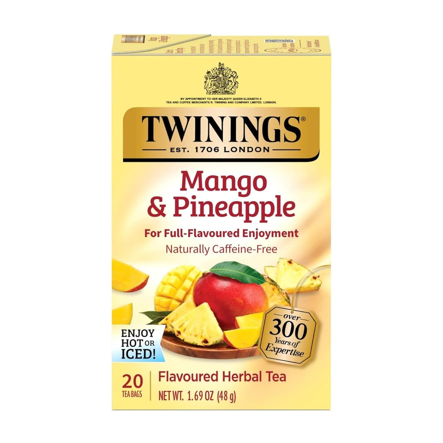 Twinings Mango Pineapple Herbal Tea Caffeine Free 20 Bags