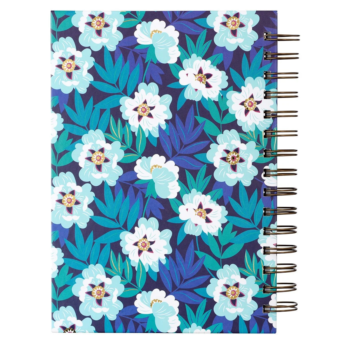 Journal W/Scripture in All Things Romans 8:28 Bible Verse Blue Floral 192 Ruled Pages, Large Hardcov, (Hardcover)