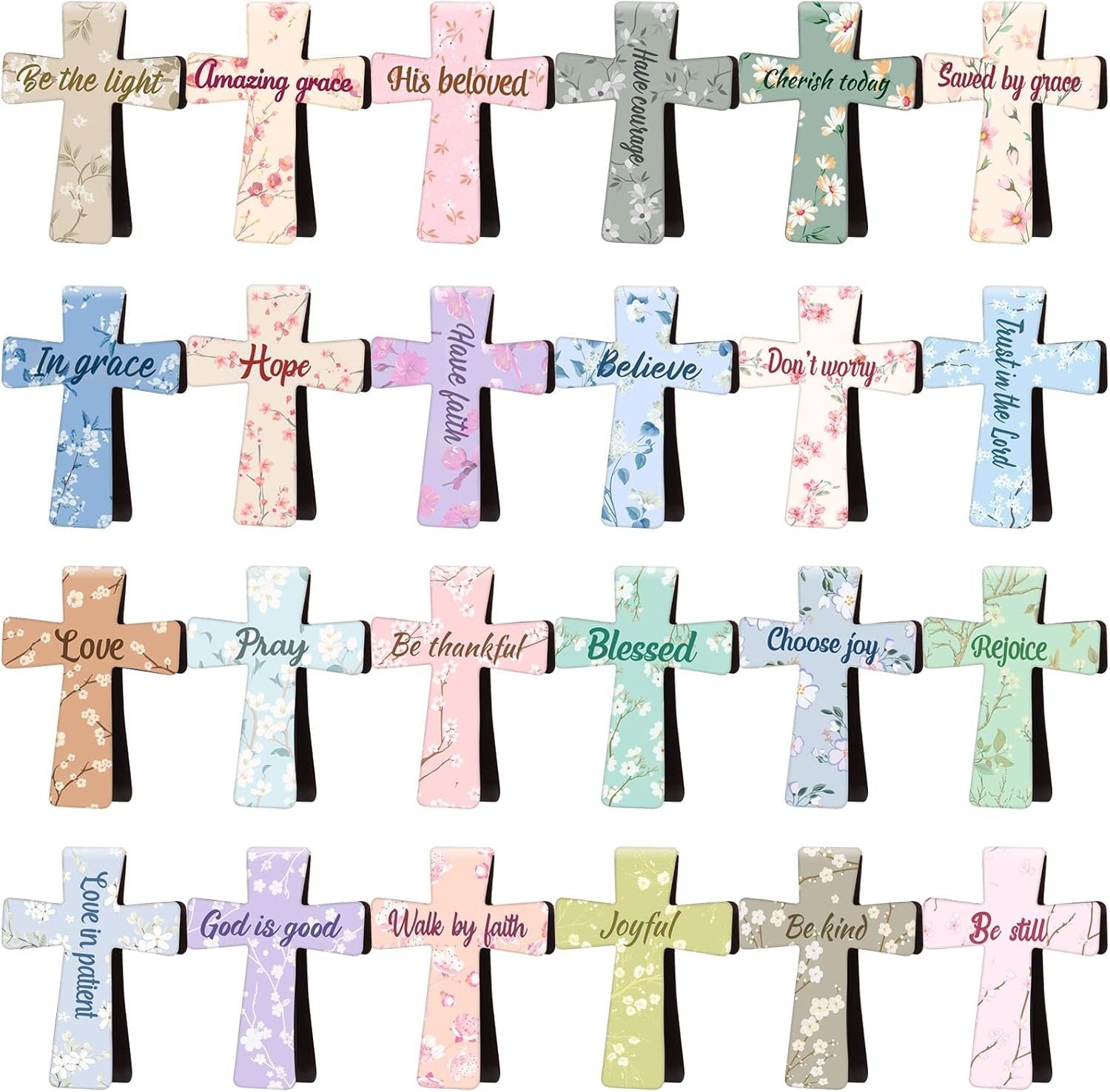 48 Pcs Cross Christian Bookmarks Magnetic Bible Verse Bookmarks Christian Gift R