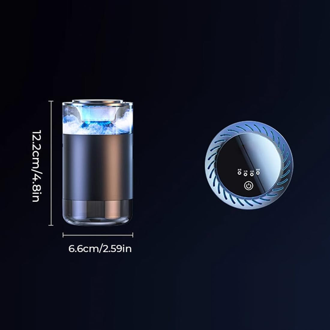 Spray Car Viewing Aromatherapy Diffuser, 2025 New Smart Car Air Freshener, 3 Mist Level, Rechargeable Auto On/Off Intelligent Car Diffuser for Home Room Cars Office (Holiday Sea Breeze)