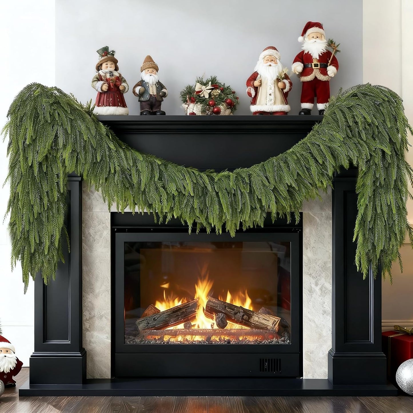 5FT Artificial Norfolk Pine Garland for Holiday Decor - Indoor/Outdoor Use