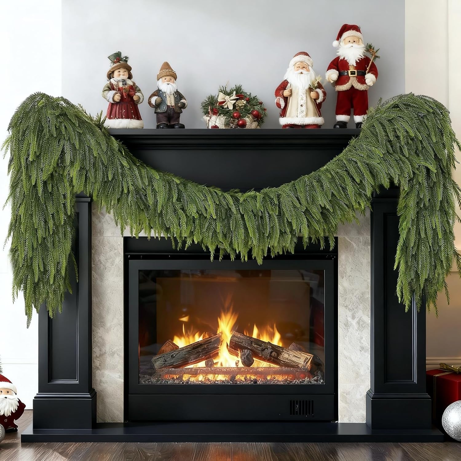 5FT Artificial Norfolk Pine Garland for Holiday Decor - Indoor/Outdoor Use