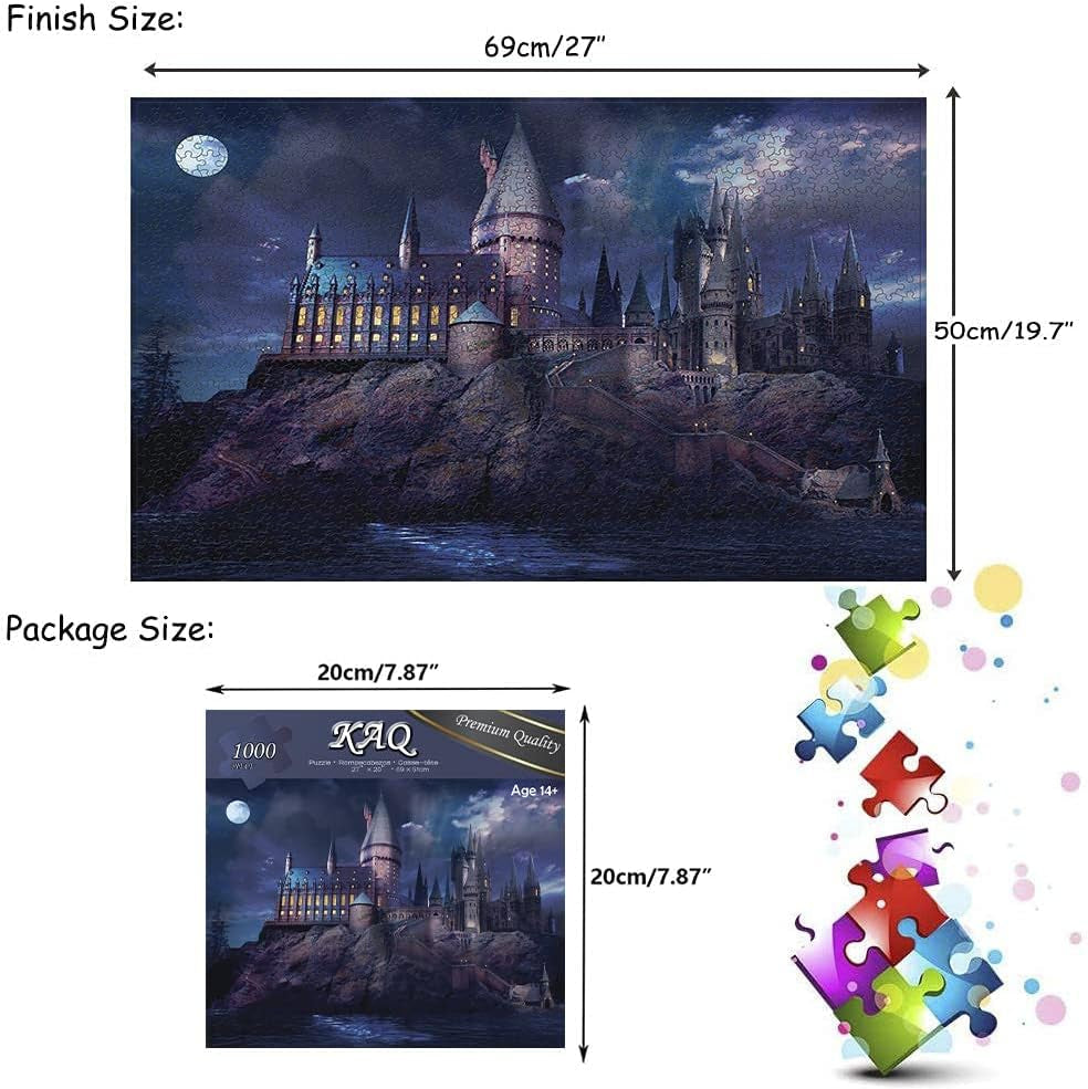 Jigsaw Puzzles for Adults 1000 Pieces Kids Boys Girls,Magic Academy,Intellective Educational Decompression Gift Fun Interesting Family Parent Child Cooperative Game