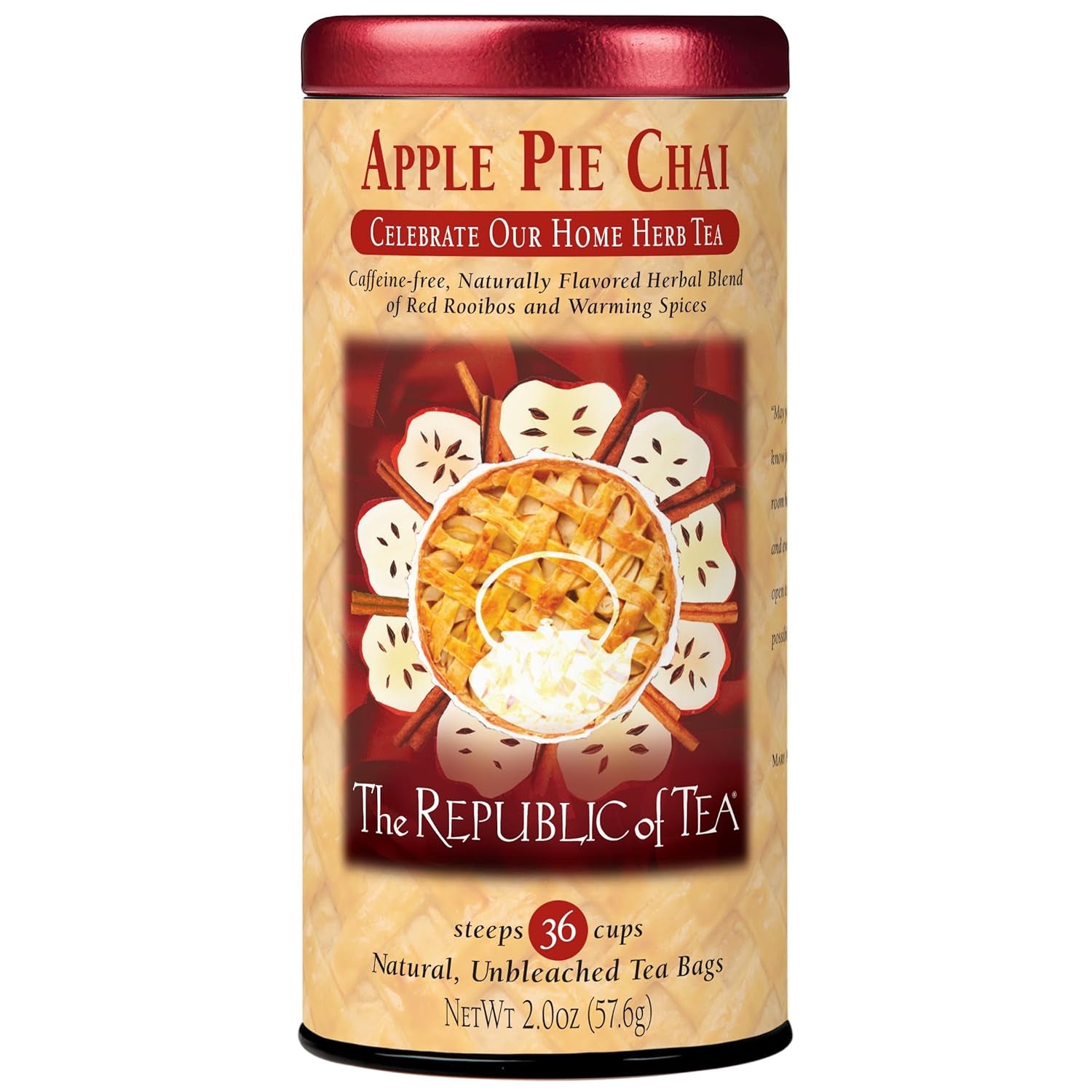 - Apple Pie Chai Herbal Tea, 36 Tea Bags
