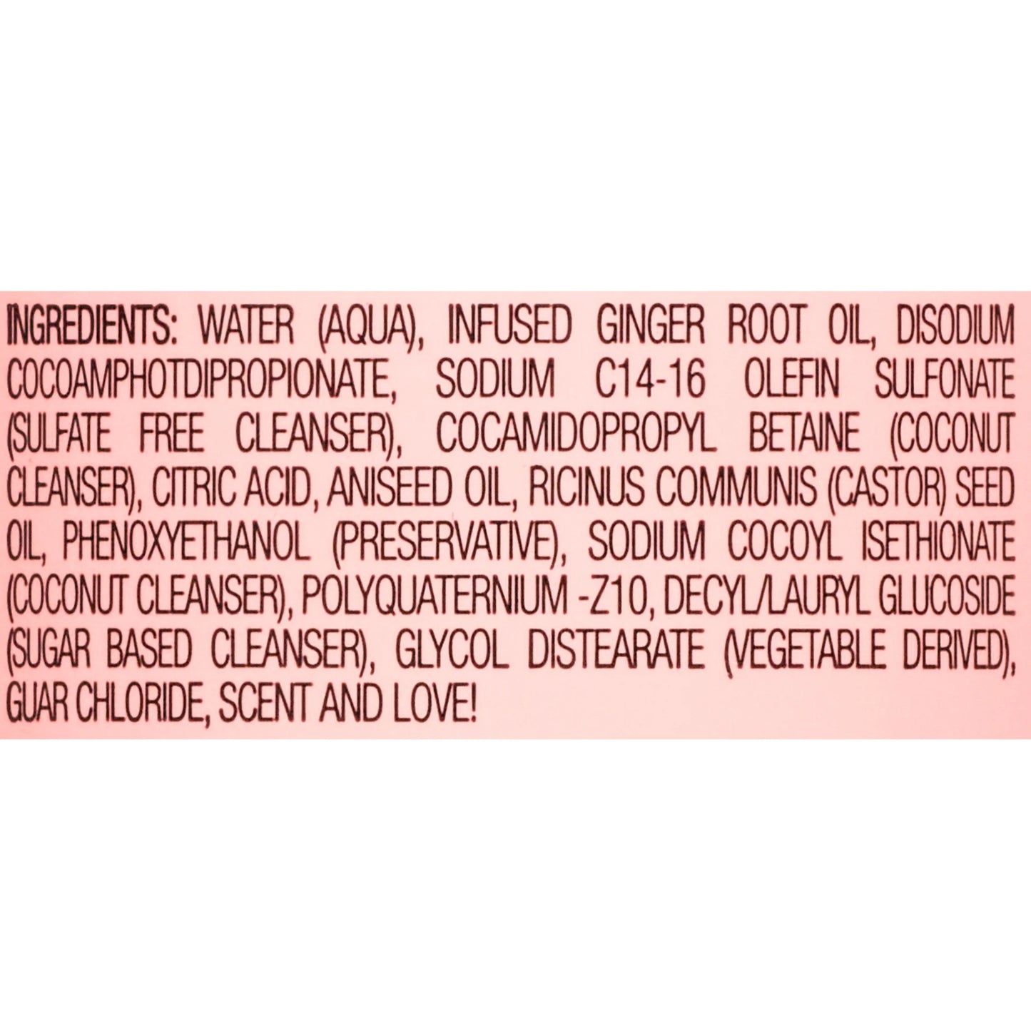 Sweet Ginger Cleanse & Refresh All Ages Cleansing Rinse with Ginger Root & Aniseed Oil, 12Oz