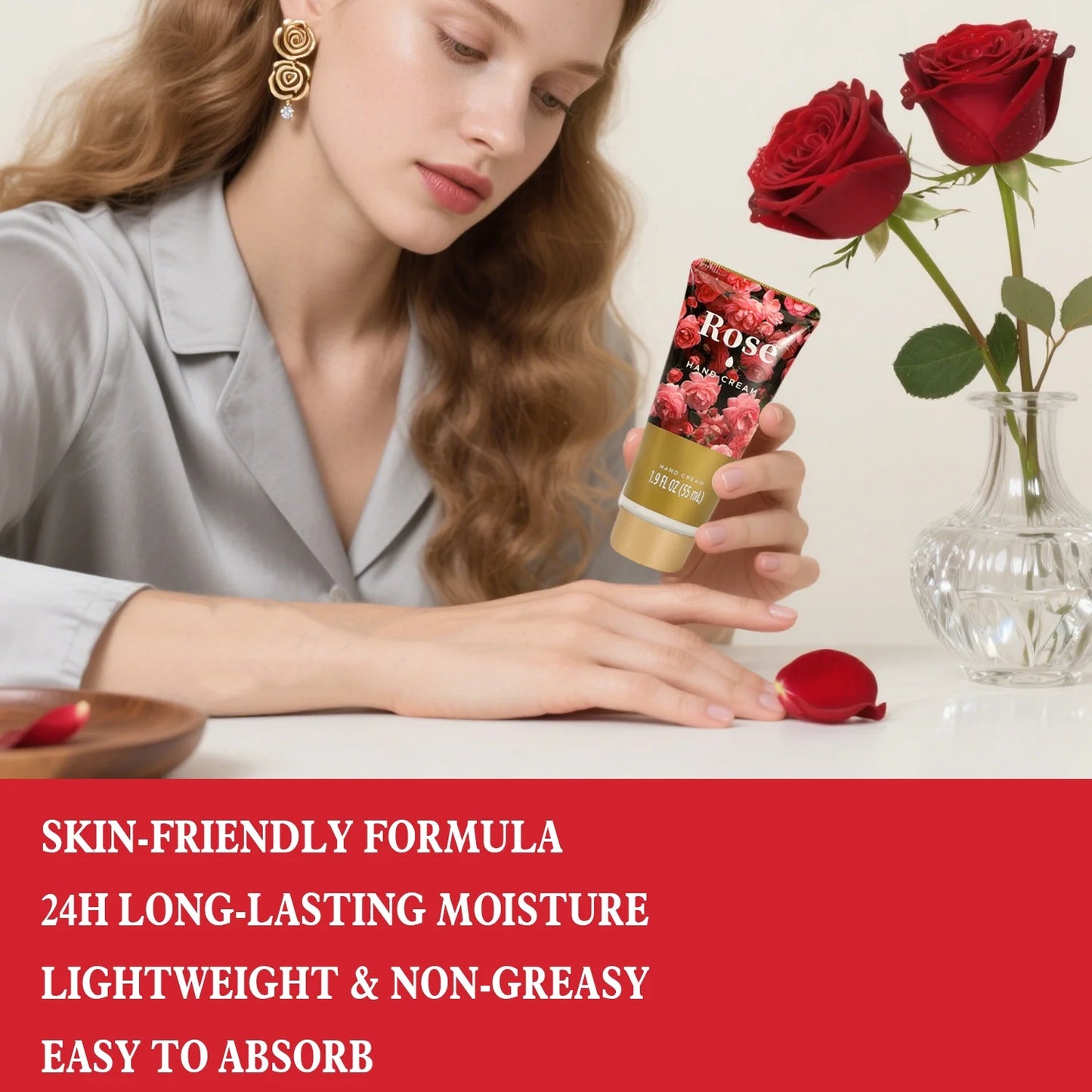 Gift Sets for Women, 8 Pcs Luxury Rose Birthday Holiday Gift Baskets for Her