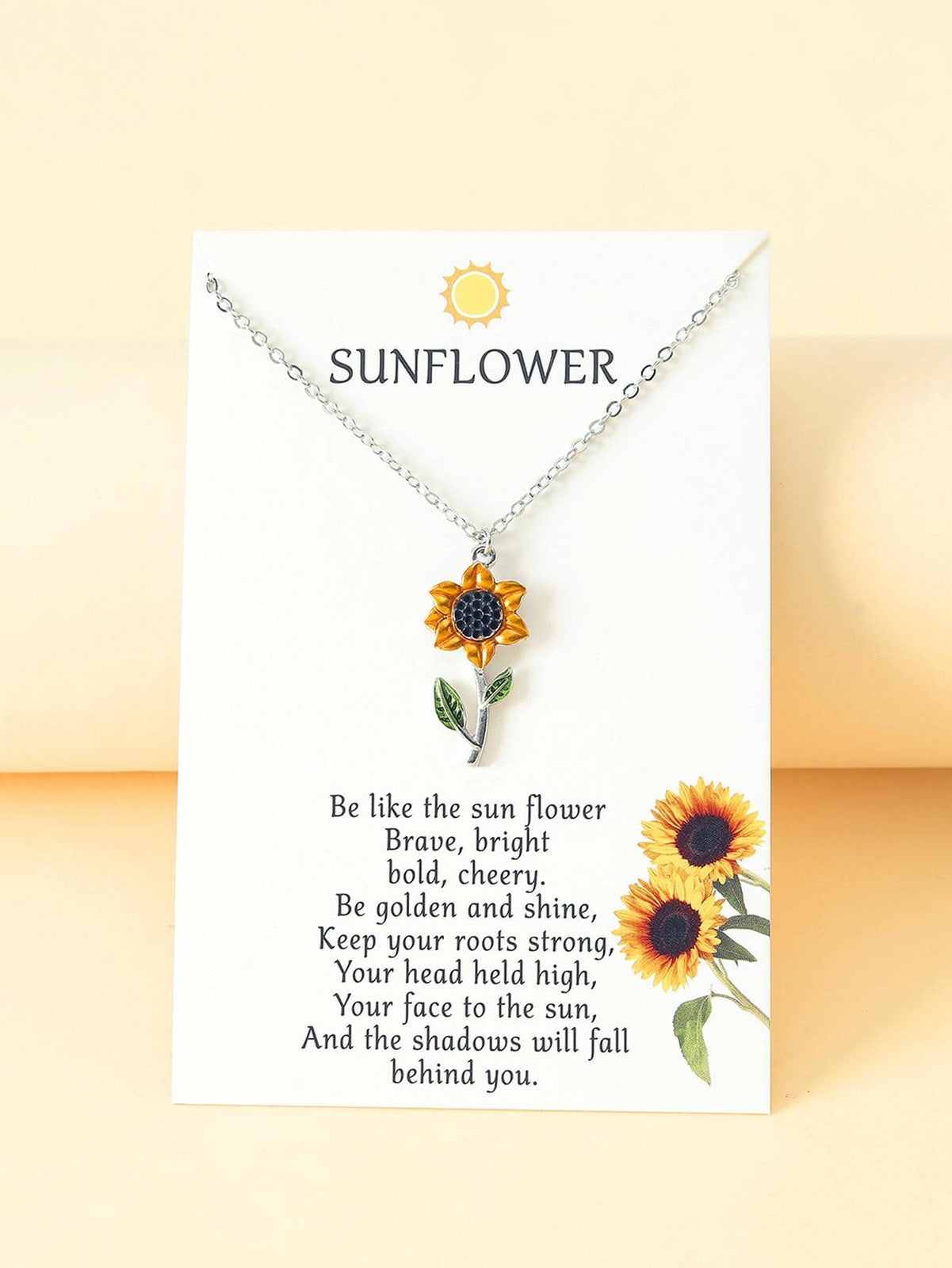 1Pc Sunflower Pendant Necklace Jewelry for Women Gift for Her Necklace
