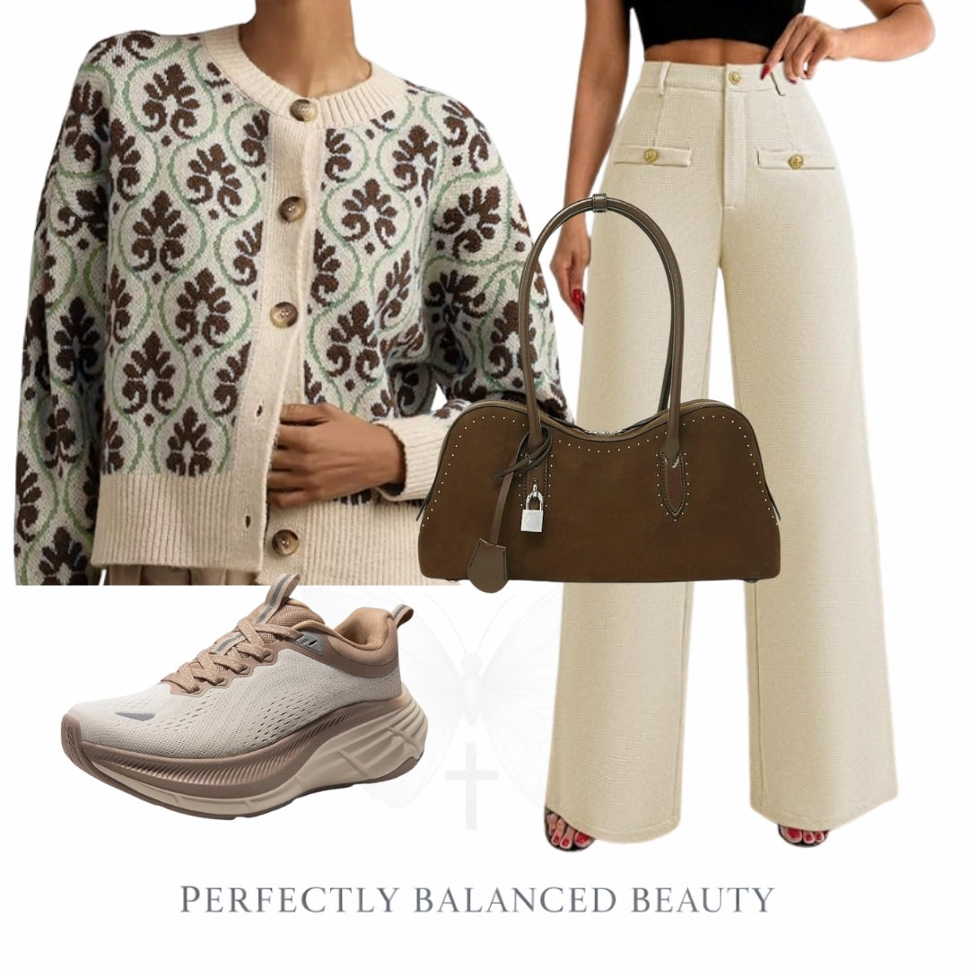 Shop This Look | City Neutral Capsule – Floral Cardigan & Cream Pants