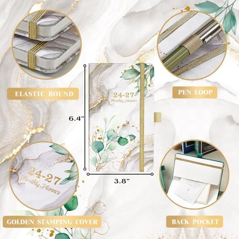 Pocket Calendar 2024-2027 - 3 Year Monthly Planner 2024-2027, July New Version