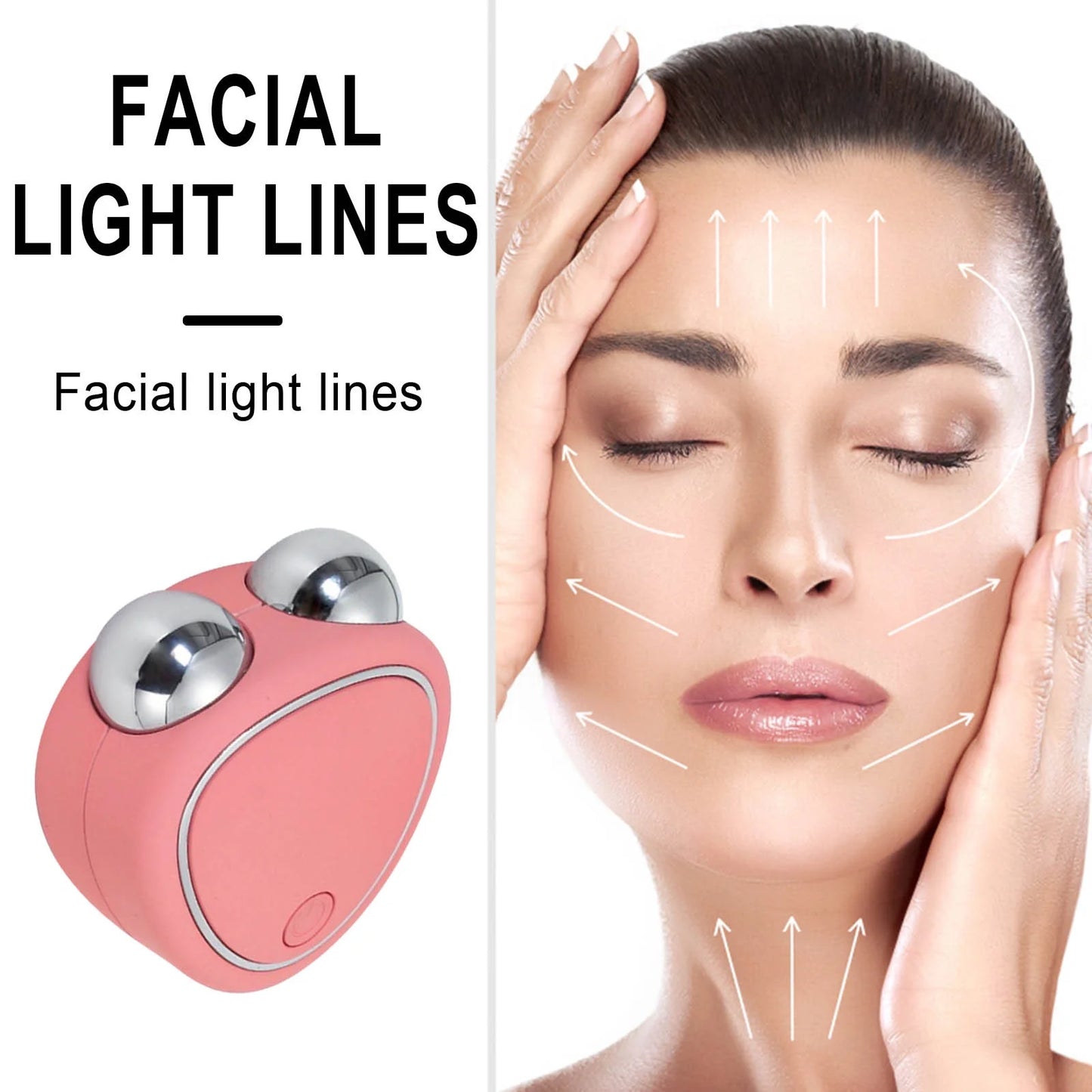 Micro-Current Face Massager, 3D Roller for Arm Eye Waist Leg Massager anti Wrinkles Face Lift Skin Tightening Face Firming