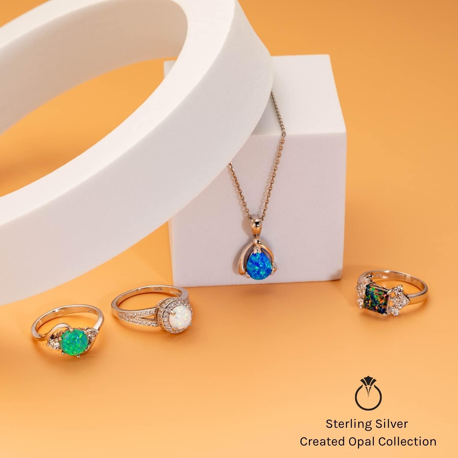 Sterling Silver Heart in Heart Solitaire Pendant Necklace for Women in Various Gemstones, Heart Shape 6Mm, with 18 Inch Italian Chain