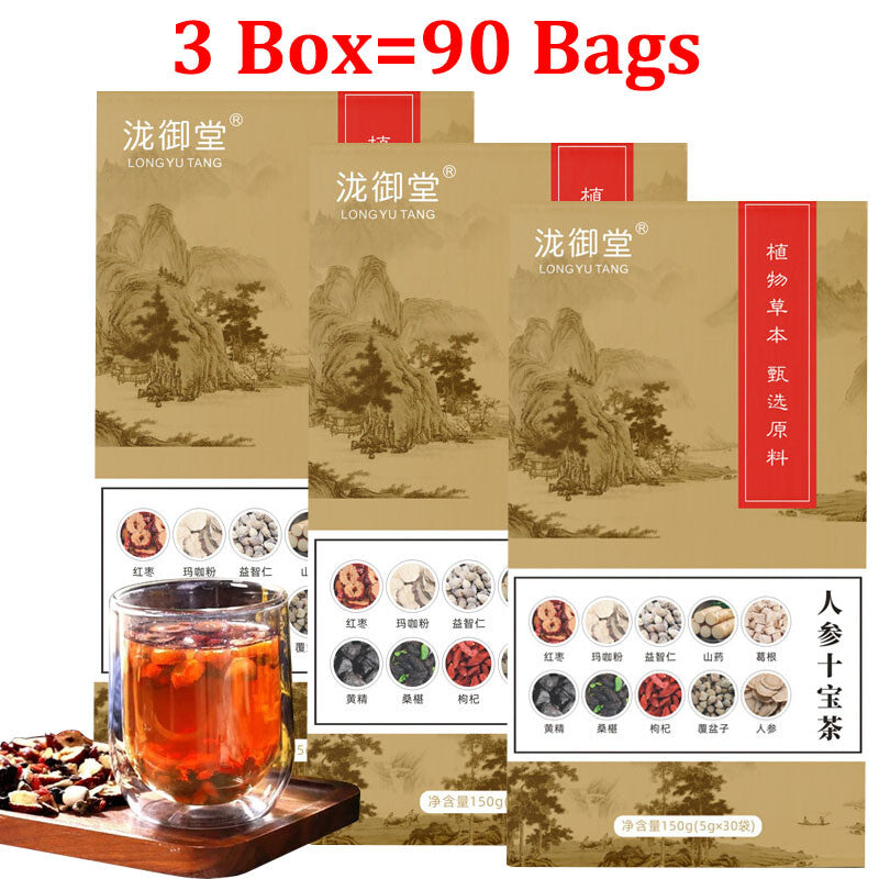 5Box Kidney Tea Formula Ginseng Six Treasure Tea, Kidney Tea Chinese Herbal Tea