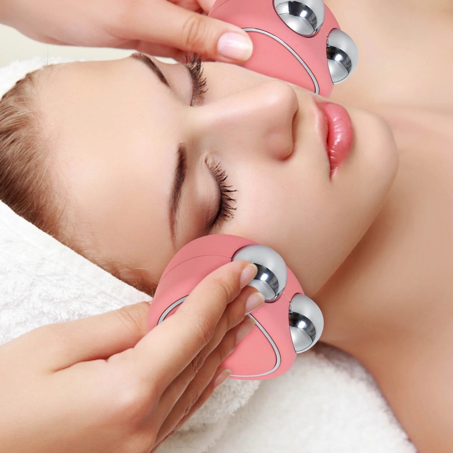 Micro-Current Face Massager, 3D Roller for Arm Eye Waist Leg Massager anti Wrinkles Face Lift Skin Tightening Face Firming