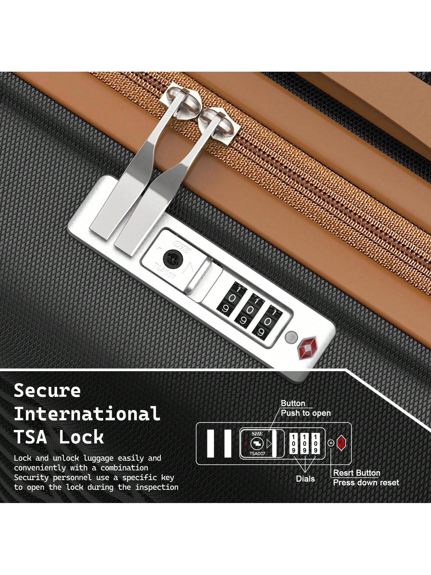 Joyway Melalenia Luggage Sets 7 Piece Suitcase Set, Hard Shell Carry on Luggage Travel Suitcases with Spinner Wheels and TSA Lock, Lightweight Luggage Set for Women