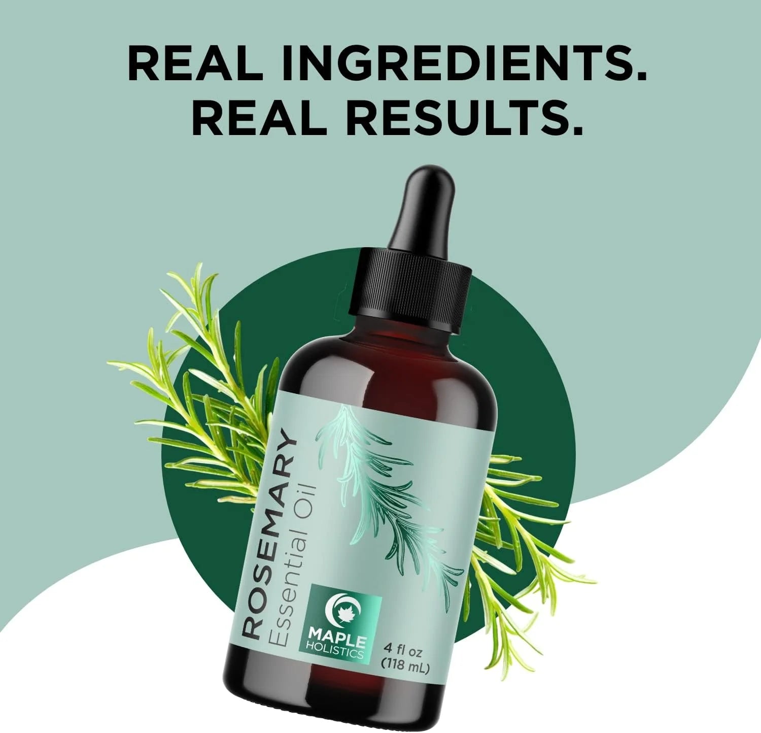 Pure Rosemary Essential Oil with Dropper - Undiluted Rosemary Oil for Hair Skin and Nails and Refreshing Aromatherapy Oil for Diffusers - Rosemary Essential Oil for Cleansing Dry Scalp Care 4Oz