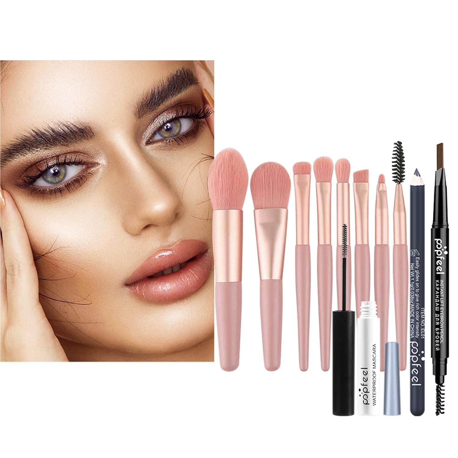All in One Makeup Kits for Women Girls Holiday Make-Up Gift Sets Xmas Essential Bundle Include Eyeshadow Palette Lipstick Blush Concealer Eyeliner Mascara Foundation Brush Eyebrow Pencil