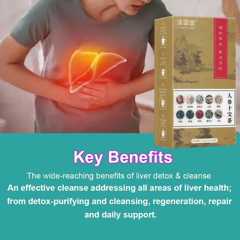 5Box Kidney Tea Formula Ginseng Six Treasure Tea, Kidney Tea Chinese Herbal Tea