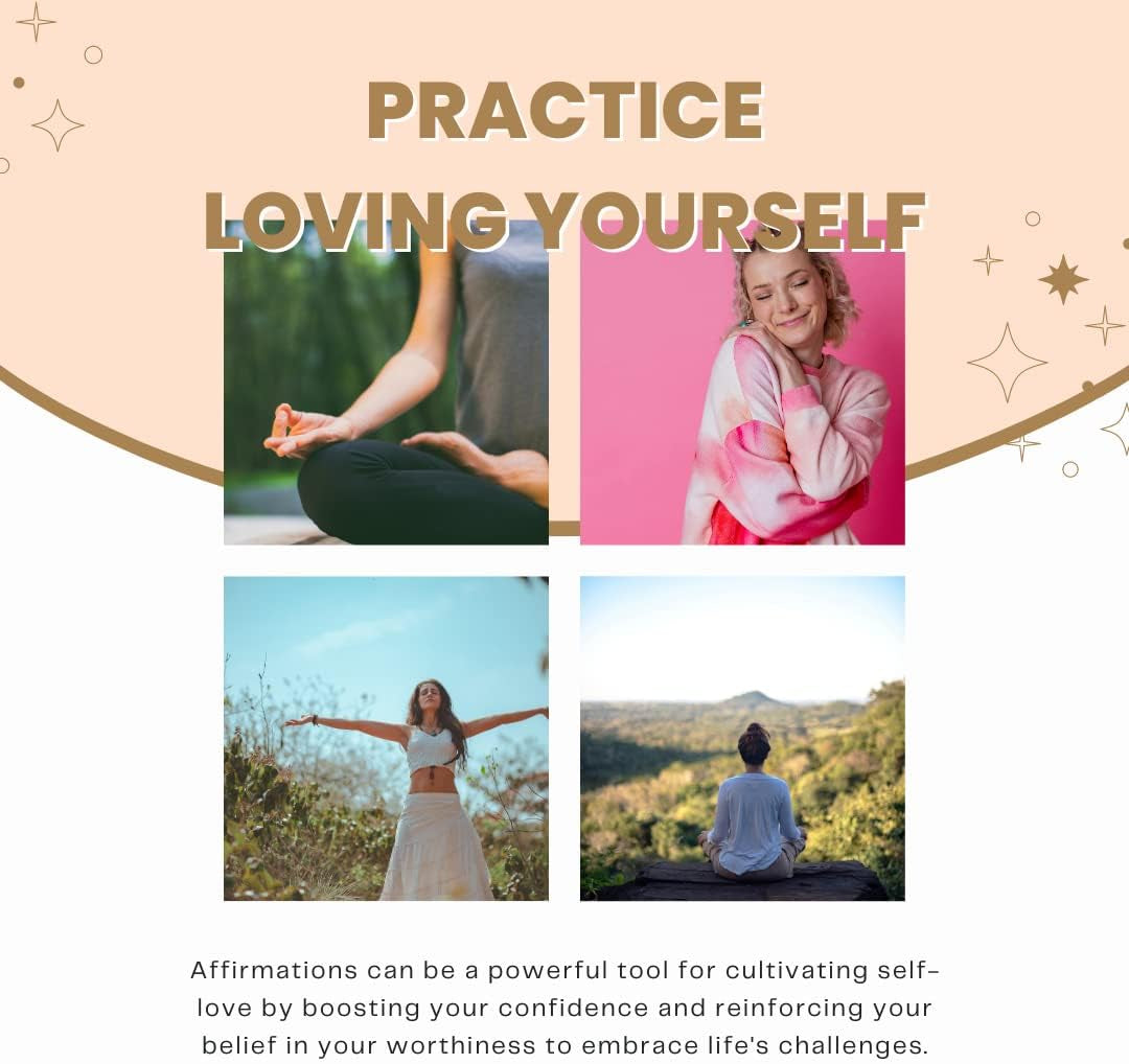 Affirmation Cards for Shower Self-Love [Waterproof] by Positive Manifest for Women Meditation Cards and Daily Motivational Self-Empowering Quotes Girl Boss 14 Stress Relief Routine