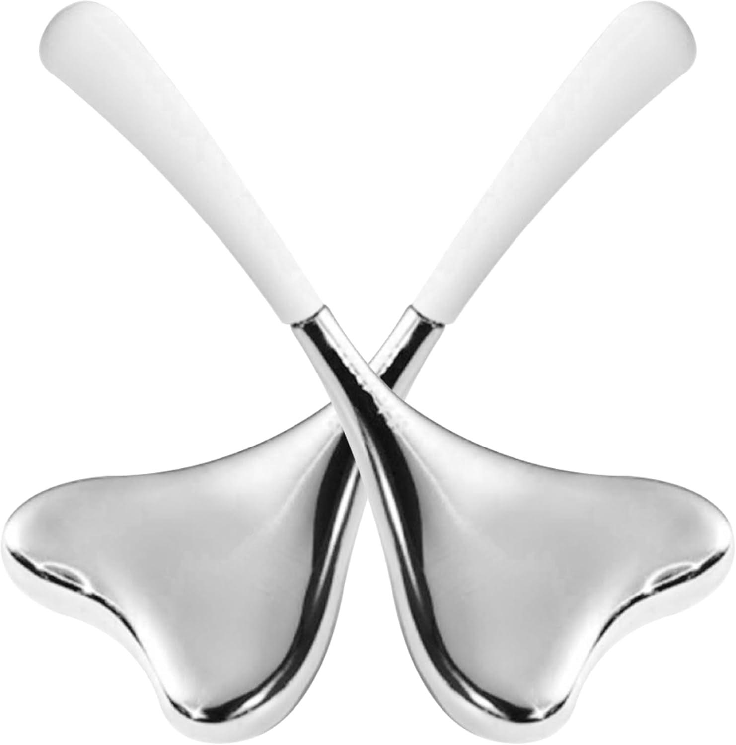 Face Massager Skin Care Ice Globes for Face Stainless Steel Face Beauty Tools V-Shaped Gua Sha Facial Tools for Women Esthetician Supplies Cooling Spa Globes with Storage Case, Ice Roller