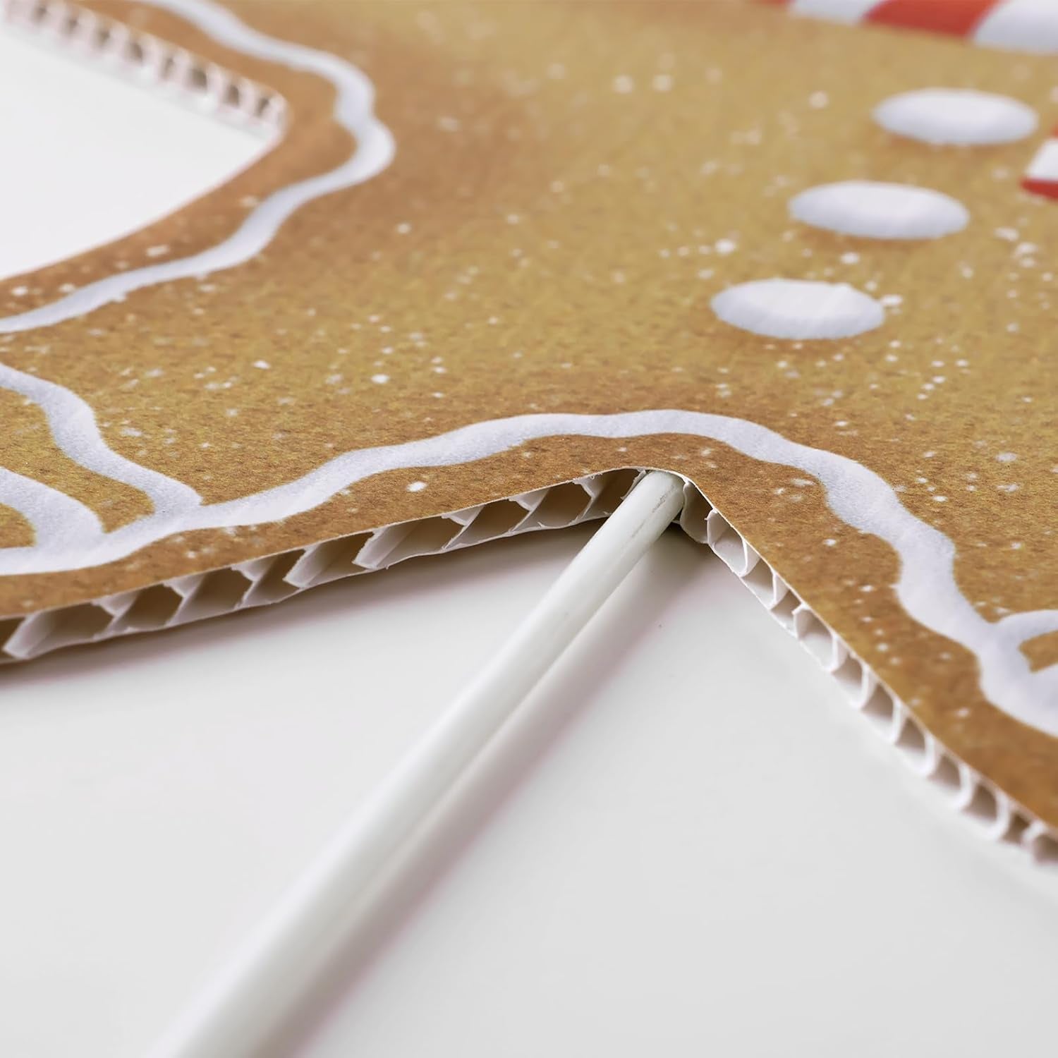 Large Gingerbread Man Tree Picks - 8Pcs Rustic Ornaments for Holiday Decor