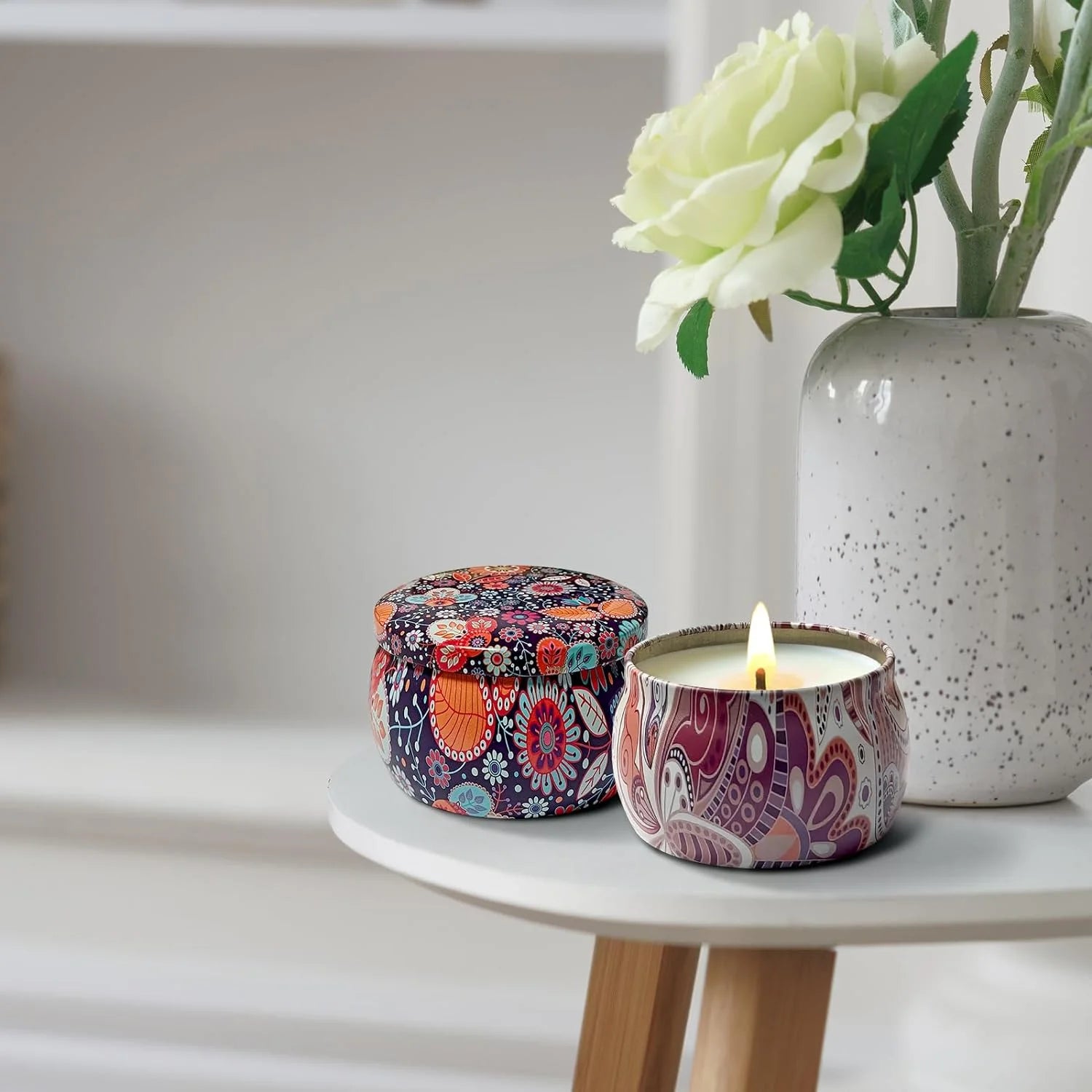 4-PACK Scented Candles Gift Set Aromatherapy Soy Candles Natural Soy 4.4 Oz Strongly Fragrance Stress Relief for Halloween,Christmas,Mother'S Day,Valentine'S Gift,Wedding,Party,Anniversary