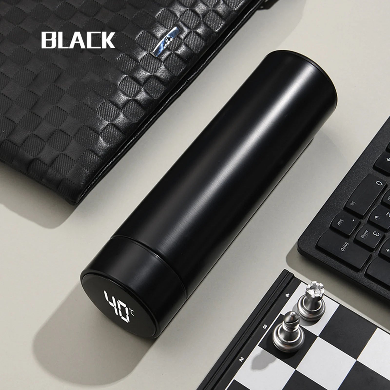 Water Bottle with LED Temperature Display,Double Walled Vacuum Insulated Water Bottle,Stainless Steel Sports Automotivetravel Mug