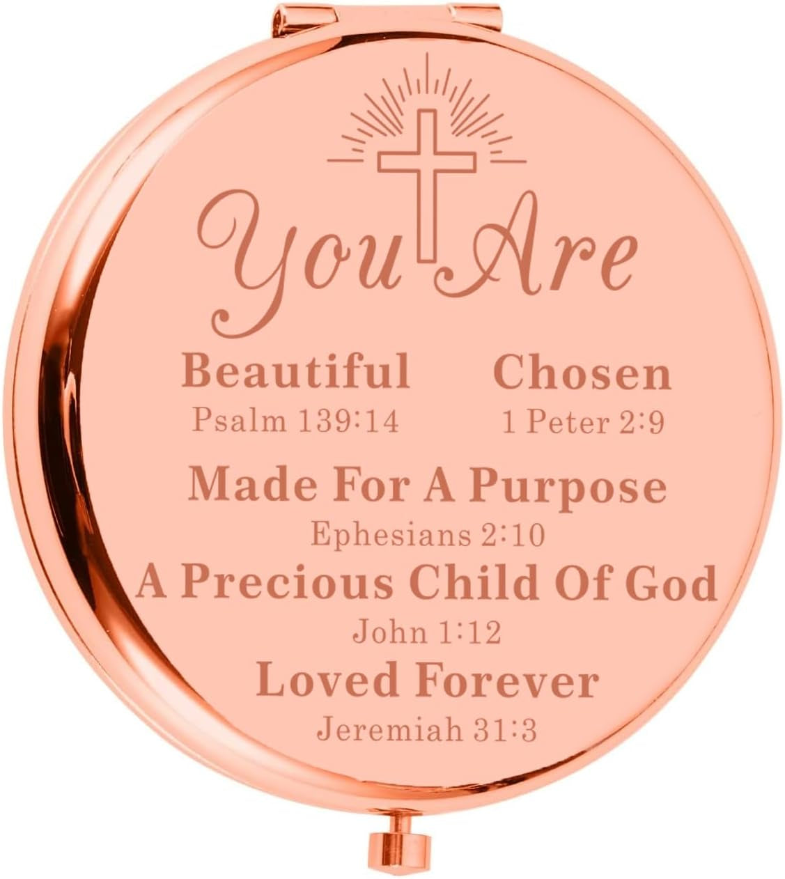 Christian Gifts for Women Makeup Gift Religious Gifts for Women Daughter Baptism Confirmation First Communion Adults Christmas Stocking Stuffers Easter Basket Stuffers for Teens Girls Compact Mirror