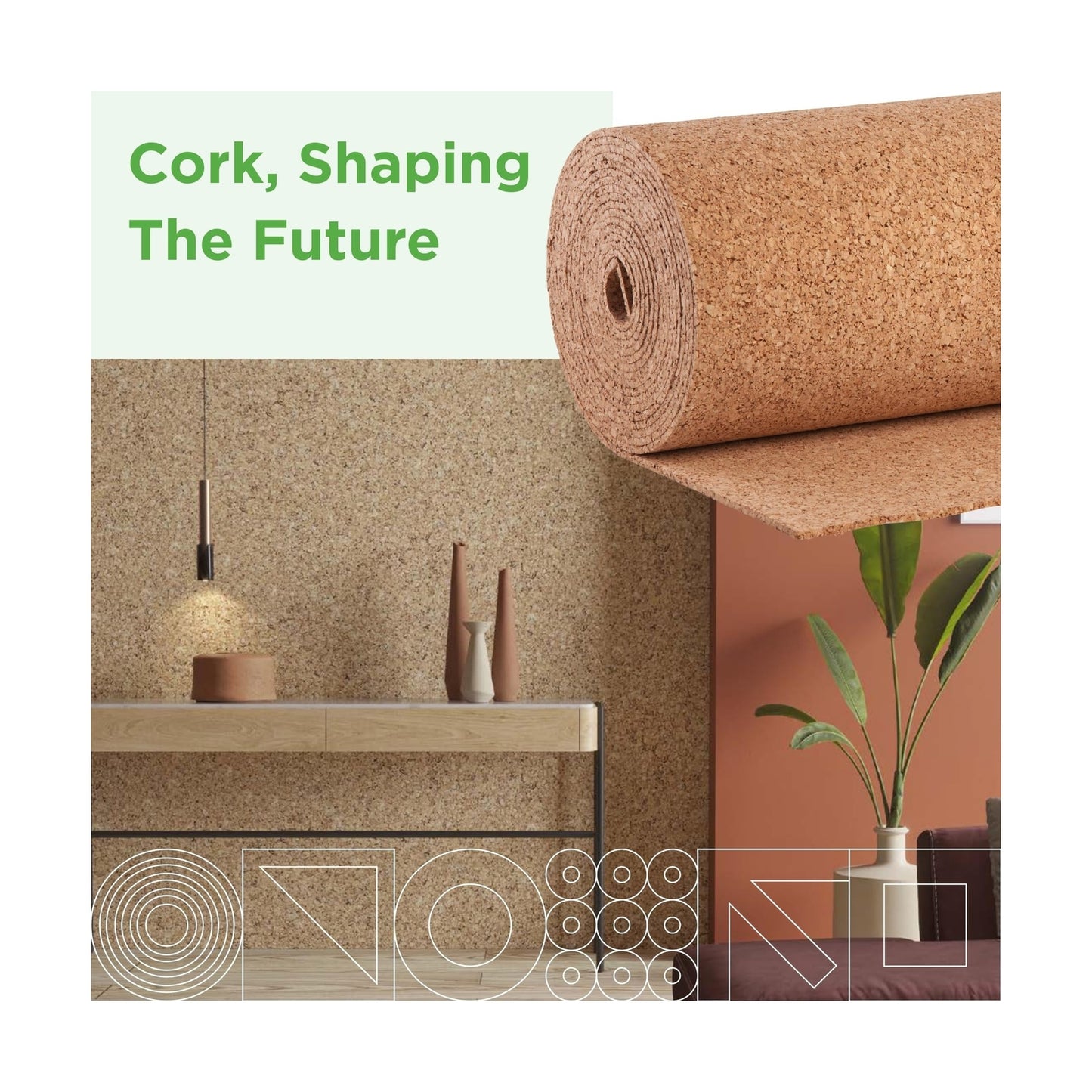 Go4Cork Large Cork Roll - 19.7" X 16.4' | Premium Double-Sided Eco Cork Roll ...