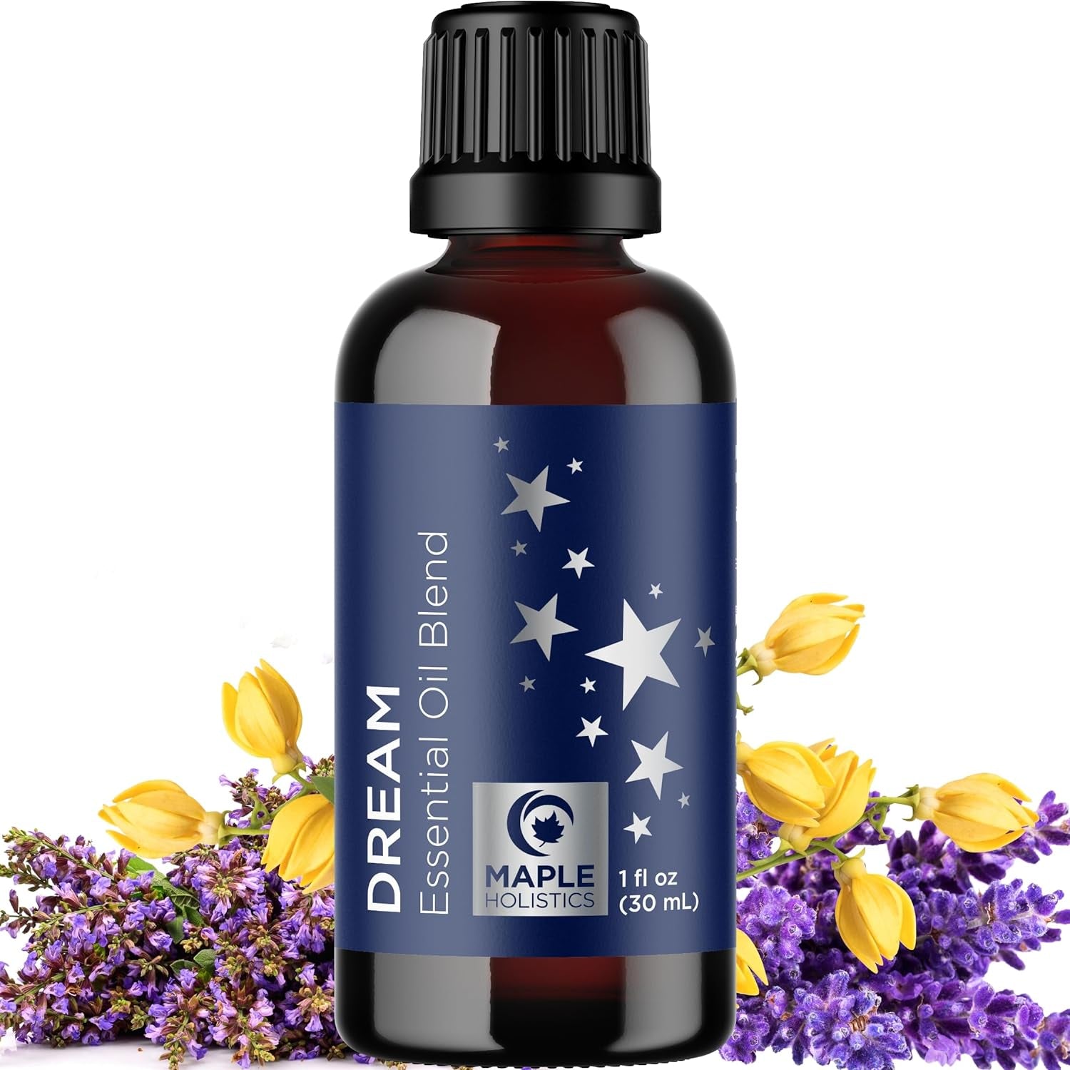 Sleep Essential Oil Blend for Diffuser - Dream Essential Oils for Diffusers Aromatherapy and Relaxation with Clary Sage Ylang-Ylang Roman Chamomile and Lavender for Sleep Time Support (1 Fl Oz)