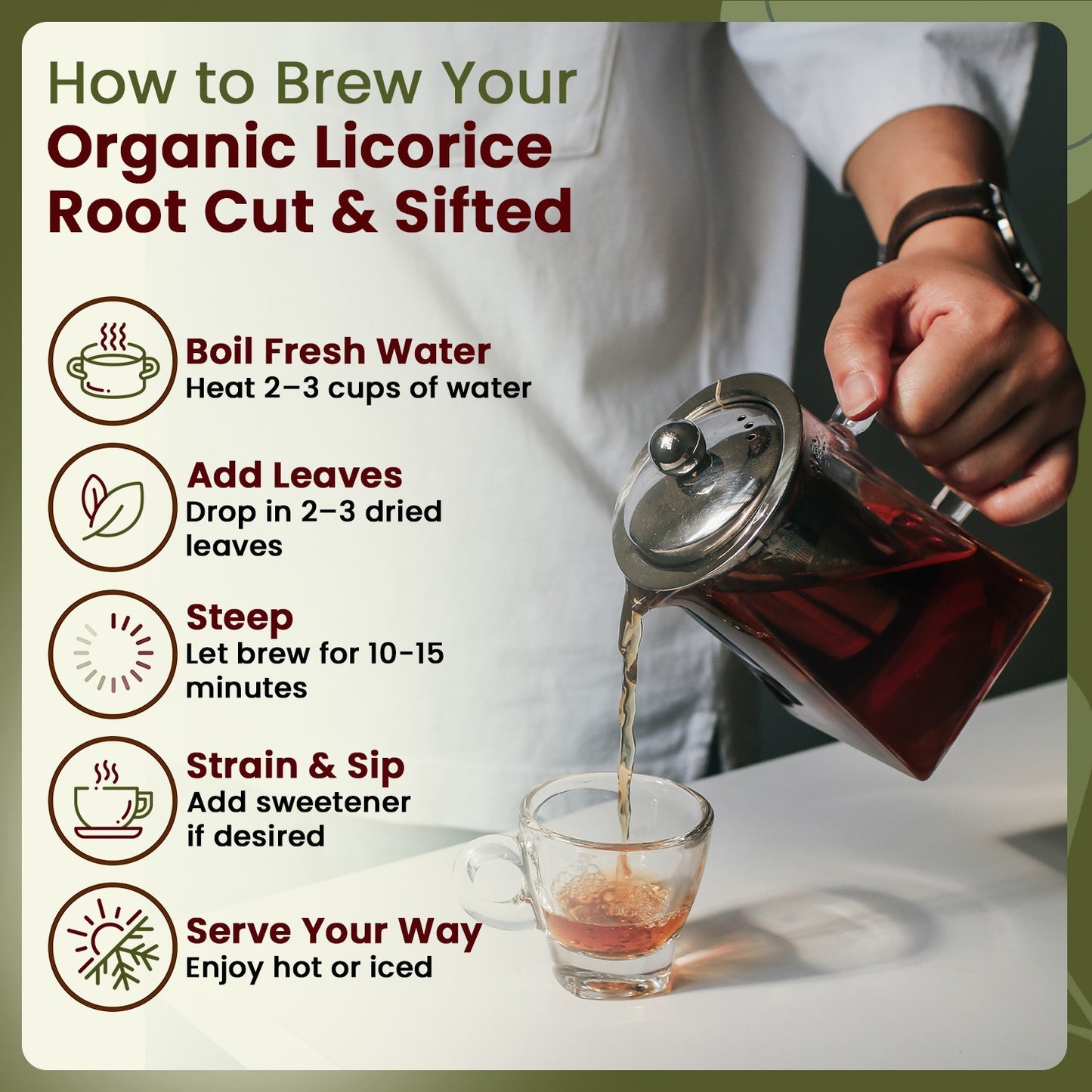 Organic Way Licorice Root Cut & Sifted - Organic, Kosher & USDA Certified