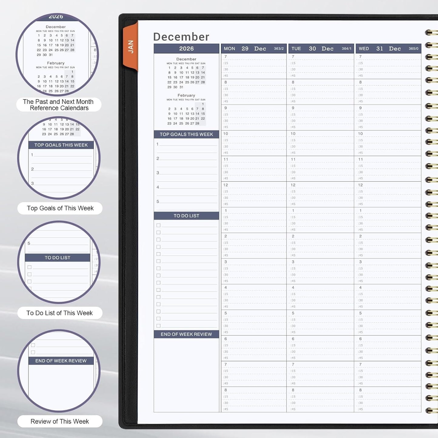 2026 Appointment Book & Planner - 2026 Daily Hourly Planner, 8.5" X 11"