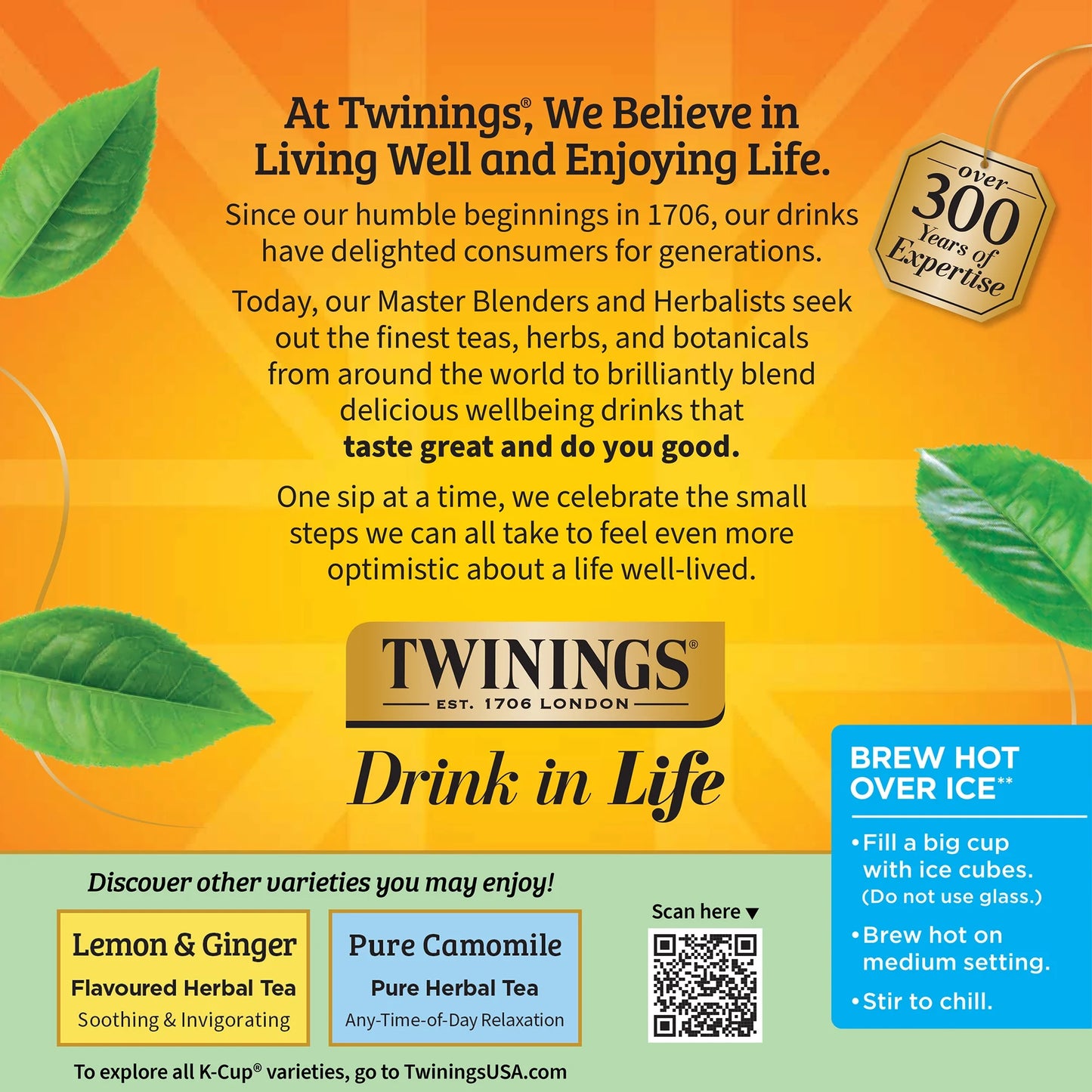 (2 Pack)  Pure Peppermint Herbal Tea K-Cup Pods for Keurig, 12 Count, Caffeine-Free