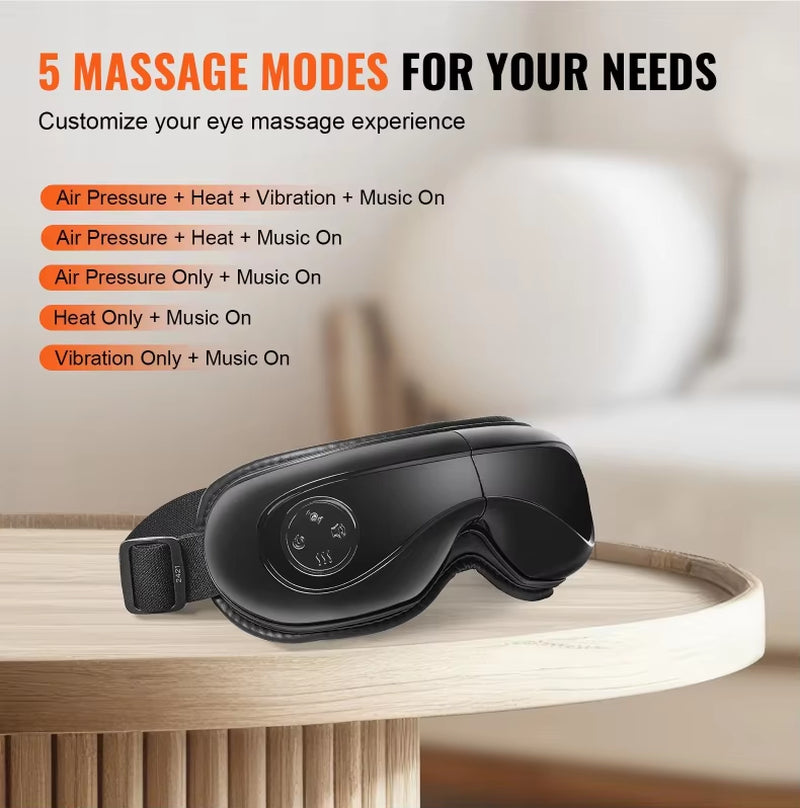 Smart Eye Massage Instrument Vibration Eye Care Massager Airbag Compress Bluetooth Music Eye Relax Fatigue Massage Sleep Mask