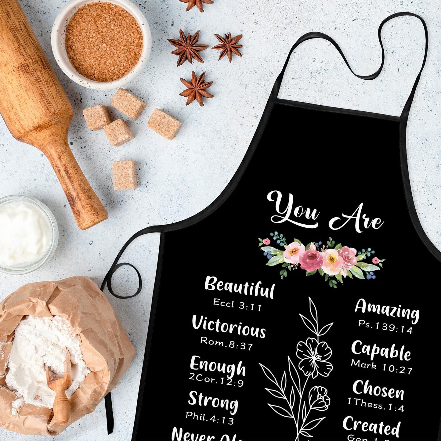 Cooking Apron for Women Christian Gifts Inspirational Religious Aprons Birthday