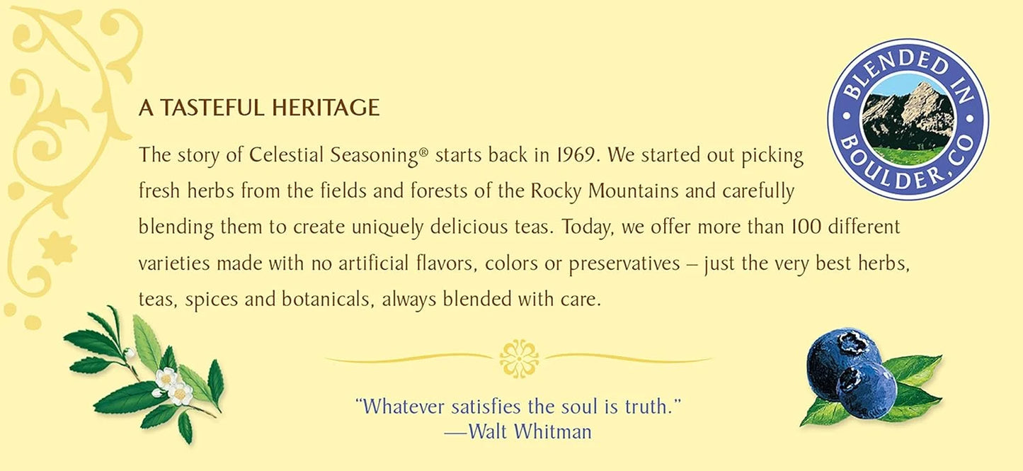 True Blueberry Herbal Tea Bags, 20 Ct Pack of 6