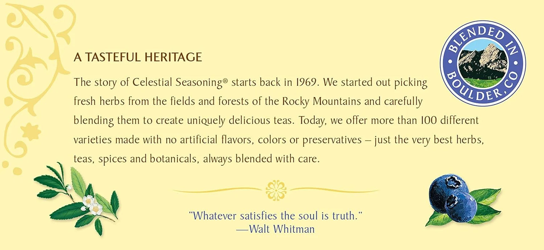 True Blueberry Herbal Tea Bags, 20 Ct Pack of 6